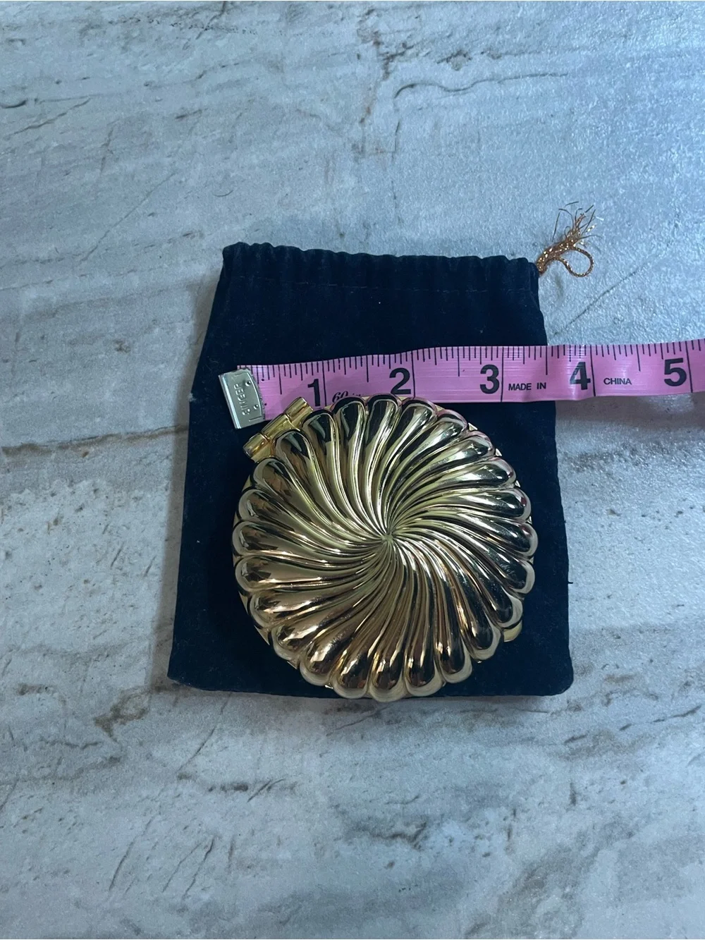 PartyLite Gold travel tea light holder with pouch